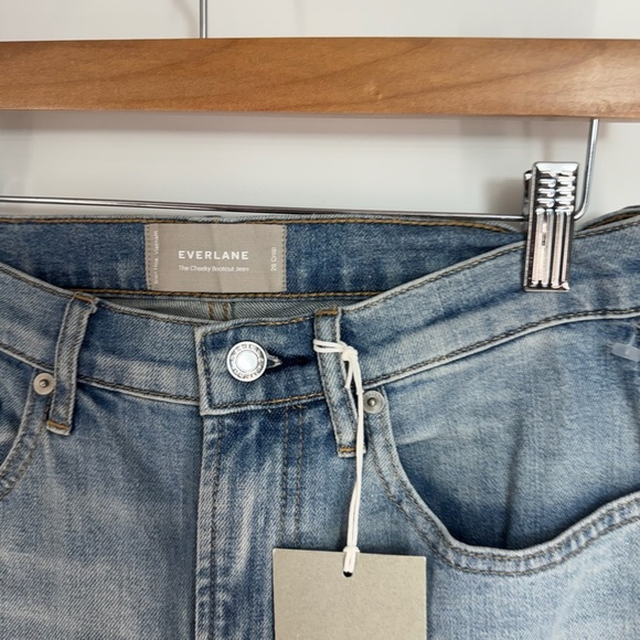 Everlane High Rise Straight Leg Light Wash Denim Jeans - Picture 4 of 4